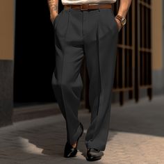 Season:Spring   Fall; Fabric:Polyester; Gender:Men's; Style:Fashion,Casual,Chic  Modern; Occasion:Business,Daily,Holiday; Fit Type:Regular Fit; Function:Comfort; Waistline:Mid Waist; Pattern:Plain; Design:Straight Leg,Front Pocket; Brand:OUKU; Pants Type:Suit Pants,Trousers,Dress Pants; Fly Type:Button; Front page:FF; Listing Date:01/03/2024; Hips:; Length:; Waist:; Fit US Size:null; Fit UK Size:null; Fit EU Size:null Men's Dress Pants, Mens Dress Pants, Fall Fabric, Wedding Business, Beach Fashion, Suit Pants, Plain Design, Casual Chic Style, Type Of Pants