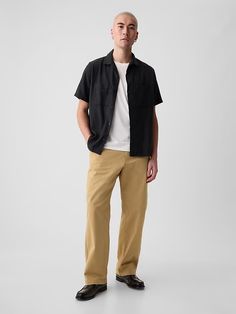 '90s Loose Khakis | Gap Casual Straight Bottoms With Hip Pockets, Relaxed Fit Straight Chinos For Streetwear, Relaxed Fit Straight Pants With Hip Pockets, Straight Pants With Hip Pockets In Relaxed Fit, Straight Pants With Relaxed Fit And Hip Pockets, Streetwear Chinos With Pockets And Straight Hem, Relaxed Fit Chinos For Streetwear With Straight Hem, Straight Hem Chinos For Streetwear With Pockets, Spring Streetwear Straight Leg Chinos