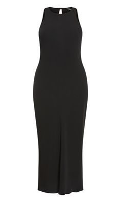 Halter Slip Dress - black Fitted Longline Midi Dress For Date Night, Elegant Stretch Slip Dress With V-neck, Elegant V-neck Stretch Slip Dress, Knee-length Stretch Slip Dress For Date Night, Chic V-neck Stretch Slip Dress, Bodycon Midi Slip Dress, Bodycon Midi Length Slip Dress, Chic Stretch Longline Dress, Chic Longline Stretch Dress