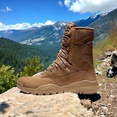 Nike Sfb Field 28" Leather Boots Coyote Brown Style #Aq1202 900 New Nike Sfb Field 2 8" Tactical Boots Aq1202-900 Nike [Sfb Field 2] 8-Inch Leather - Military - Combat - Tactical Boots Color: Coyote ***(Ar 670-1 & Afi 36-2903 Uniform Compliant)*** Style: Aq1202-900 100% Brand New & Authentic! Brand New Without Box Nike Id: Aq1203-200 Description: Da Pam 670-1 Compliant, The Nike Sfb Field 2 8” Leather Is A Lightweight High-Performance Boot Designed To Support Heavier Loads In All Theaters. The S Nike Lace-up Combat Boots For Outdoor, Outdoor Waterproof Boots With Snip Toe, Nike Hiking Boots With Vibram Sole, Nike Hiking Boots With Rubber Sole For Outdoor Activities, Nike Lace-up Hiking Boots With Vibram Sole, Brown Combat Waterproof Boots For Outdoor, Nike Outdoor Boots, Nike Leather Work Boots With Vibram Sole, Nike Boots With Rubber Sole And Round Toe