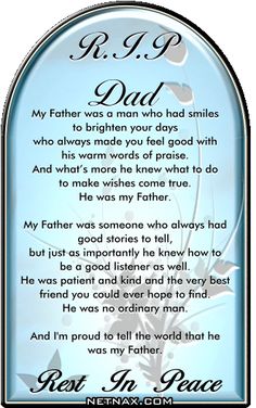 a blue memorial plaque with the words r p d dad