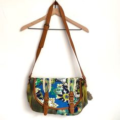 Coco + Carmen Peacock & Floral Fabric Satchel Crossbody Bag, Nwt Cloth Colors Of Greens, Blues, And Yellow Make Up This Cute Nwt Purse. Trimmed In Brown Faux Leather. Has Zipper And Pockets Inside. Bohemian Floral Print Bags For Vacation, Green Floral Print Shoulder Bag For Summer, Multicolor Leather Crossbody Satchel, Blue Floral Print Bag For Vacation, Blue Floral Print Vacation Bags, Multicolor Crossbody Satchel With Zipper Pocket, Blue Floral Print Vacation Bag, Bohemian Multicolor Floral Print Bag, Snow Coat