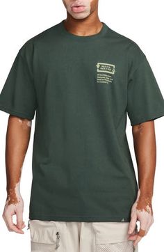 Tested in the Oregon wilderness, this rugged, all-adventure shirt wicks away sweat for comfort and sports a roomy fit that's easy to layer in the cold. 29 1/2" length (size Medium) Crewneck Short sleeves Dri-FIT moisture-wicking technology 63% polyester, 37% cotton Machine wash, tumble dry Imported Nordstrom x Nike: A curated lifestyle destination where fashion is the ultimate sport Sporty Oversized Top For Outdoor, Oversized Cotton Top For Outdoor Activities, Athleisure T-shirt For Outdoor Activities With Relaxed Fit, Relaxed Fit T-shirt For Outdoor Activities In Athleisure Style, Relaxed Fit Athleisure T-shirt For Outdoor Activities, Athleisure T-shirt For Outdoor Activities, Relaxed Fit, Nike Casual T-shirt For Outdoor Activities, Casual Nike T-shirt For Outdoor Activities, Nike Athleisure Tops For Outdoor Activities