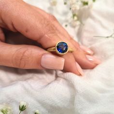 "Simple and elegant 14k white gold with Sapphire engagement ring, or ring for any special occasion. A shining, round Sapphire stone is the centerpiece of this ring, in a bezel setting with a simple, clean gold band, perfect for those who love simplistic elegance with a pop of color. Add some to your collection today! ✦ Please send us your size (3-13 US). ✦ Details - Stone diameter- 0.35 Inc'' / 9 mm -Receive diamond certification with your order! -Choose between 14k or 18k solid gold -Choose yel Round Sapphire, Sapphire Engagement Ring, Sapphire Stone, Sapphire Engagement, Engagement Rings Sapphire, Gold Band, Solid Yellow, Stone Ring, Bezel Setting