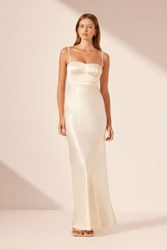 La Lune Corded Ruched Maxi Dress | Cream | Dresses | Shona Joy Shona Joy La Lune, Shona Joy Dress, Cream Dresses, Ruched Maxi Dress, Tie Maxi Dress, Shona Joy, Dress Cream, Ivory Dresses, Silk Organza