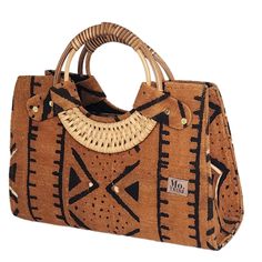 Introducing the Nasika Tote, a stunning handbag crafted from rich mudcloth. This traditional Malian fabric is renowned for its unique texture and cultural significance, making each bag a wearable piece of art. The intricate patterns and earthy tones of the mudcloth create a sophisticated look that's both elegant and eye-catching. With its spacious interior, sturdy cane handles, and inner pocket, this bag is as functional as it is beautiful. Every purchase supports women from low-income weaving c Bohemian Handwoven Natural Fiber Bags, Artisan Brown Handwoven Bucket Bag, Artisan Brown Bag With Weaving Detail, Brown Handwoven Natural Fiber Bag, Artisan Brown Beaded Bag, Cane Handles, Mud Cloth, Women Supporting Women, Earthy Tones