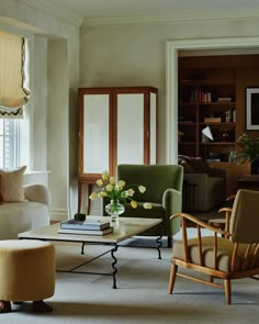 the living room is clean and ready for guests to use it as a focal point