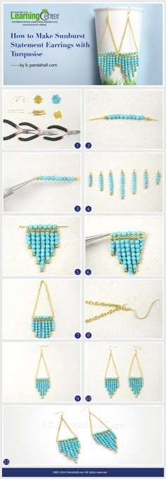 instructions to make beaded earrings with beads