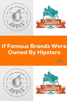 the logos for famous brands were owned by hipsters, and they look like birds