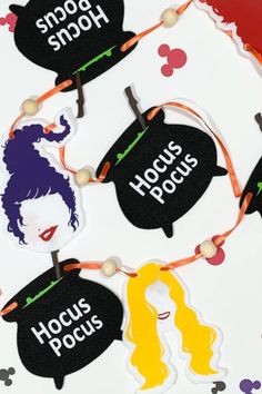 There are so many Hocus Pocus products out there, but this banner is a must-have at your Halloween party!It is so on-theme and will look fantastic hanging up behind a dessert table. See more party ideas and share yours at CatchMyParty.com