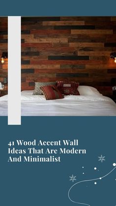 41 wood accent wall ideas that are modern and minimalist are included in this pin. These 41 wall ideas can be used in a variety of living rooms from contemporary to modern to rustic. Wall Ideas