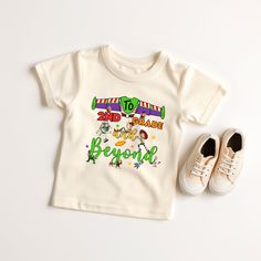 📏 Sizing is different than the usual fit for toddler sizes. We suggest sizing up for toddler shirts. You can find sizing details in our size chart.  Before you finalize your purchase, be sure to check out our color and size charts. As each shirt is custom-made to your specifications, we can only accommodate returns or exchanges for order-related issues. 🎨📏 We collaborate with a range of shirt brands, ensuring availability in various colors and sizes. Our shirts prioritize softness over heavy End Of School Year Graphic Print Tops For Playtime, Playful Tops For End Of School Year Playtime, Letter Print T-shirt For End Of School Year Playtime, End Of School Year Playtime Cotton T-shirt, End Of School Year Graphic Print T-shirt For Playtime, Playful Letter Print Shirt For Playtime, Cotton T-shirt For End Of School Year Playtime, White T-shirt For Daycare, Playful Pre-shrunk Shirt For Playtime