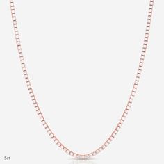 Ring Concierge Necklaces 14k Rose Gold / 5 carats / 16" Classic Diamond Tennis Necklace- NEW Necklace Length Guide, Diamond Tennis Necklace, Bracelet Size Chart, Kids Rings, Size Chart For Kids, Kids Bracelets, Kids Earrings, Tennis Necklace, Bracelet Sizes