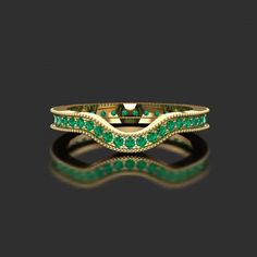 ✤ ITEM DESCRIPTION  Metal Availability : Sterling Silver,14K/18K Gold Setting : Prong Stamped : 925,14K,18K Gemstone - Simulated Emerald  Gemstone Size : 1.50mm Band Width - 2.80mm ✤ CUSTOM ORDER We can create almost any rings, earrings, necklace you desire with high quality and affordable price. Please message us for Details. Curved wedding bands can be customized for your engagement ring. Please order ASAP and send me some pictures of your ring. ✤ ENGRAVING I will be happy to add engraving to my jewelry if possible. please message us. ✤ ABOUT LURALOR We create our jewelry with much love and care. Don't forget that happiness is handmade job. Last but not least, we hope you to enjoy our collection as much as we did creating it. When you purchase a piece from Luralor, you can know that you' Adjustable Emerald Birthstone Ring For Wedding, Adjustable Emerald Wedding Ring May Birthstone, Adjustable Wedding Ring With May Birthstone, Adjustable Wedding Emerald Ring For May Birthstone, Adjustable May Birthstone Ring For Wedding, Classic Stackable Emerald Ring For Wedding, Adjustable Emerald Wedding Ring, Adjustable Stackable Rings For Wedding, May Birthstone, Green Emerald Stackable Rings For Wedding