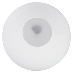 an overhead view of a white ceiling light on a white background with clipping path