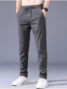 Men's Fleece Pants Sweatpants Joggers Workout Pants Track Pants Pocket Elastic Waist Solid Color Lightweight Casual Daily Trousers Athletic Blackine White 2024 - $15.99 Cheap Cargo Pants, Mens Joggers Sweatpants, Slim Sweatpants, Men's Cargo Pants, Men's Dress Pants, Combat Trousers, Pants Outfit Men, Pants Pocket, Streetwear Mode