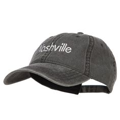 a gray hat with the words nashville on it