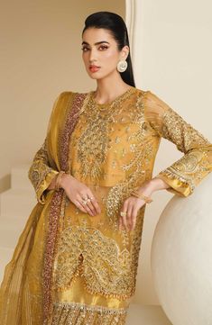 Pakistani Boutique, Honey Love, Sharara Suit, Embroidered Organza, Organza Dupatta, Pakistani Designers, Formal Suits, Fabric Stores Online, Wedding Collection