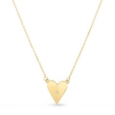 14K Gold Elongated Heart Necklace - Artisan Carat 6 Dimension, Dainty Chain Necklace, Original Necklace, Unicorn Necklace, Heart Necklace Diamond, Classy Design, Gold Heart Necklace, Gold Price, Pretty Rings