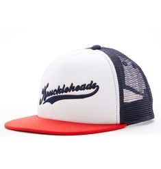 Red and Navy Knuckleheads Trucker Hat