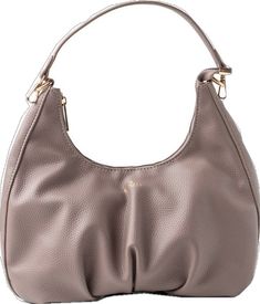 Elegant Textured Faux Leather Bag, Versatile Textured Faux Leather Shoulder Bag, Chic Taupe Textured Leather Shoulder Bag, Versatile Faux Leather Textured Shoulder Bag, Elegant Textured Leather Hobo Bag, Elegant Taupe Textured Leather Shoulder Bag, Modern Textured Faux Leather Shoulder Bag, Modern Soft Leather Shoulder Bag In Taupe, Modern Taupe Soft Leather Shoulder Bag