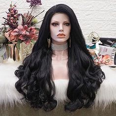 PRICES MAY VARY. 💗【Classic Black Wig】 Long synthetic hair with beautiful body waves, full and natural looking soft silk touching hair 150% high density minimal sheds or knots. IMSTYLE uses the highest quality heat-resistant synthetic fibers to make wigs, which are soft to the touch and have a real appearance 💚【Comfortable & Adjustable】 Adjustable and breathable wig cap circumference 22.75 Inches with 2 adjustable straps and 3 hair collection combs inside, you can adjust it to fit your size, na Vampire Vibes, Wig Wavy, Full Lace Front Wigs, Wavy Style, Classic Hairstyles, Wig Stand, Wig Caps, Black Wig, Brown Wig