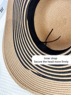 Stay stylish and protected from the sun with our Summer Chic hat and bag combo. Made with a wide brim and woven straw, this khaki set is perfect for a beach vacay. Keep your essentials close in the matching bag. Expertly crafted for a chic and functional look. Color : Multicolor Details : Jacquard Material : Paper Size Crown Length A 56-58 / B 56-58 / C 43 28 Beachwear Straw Hat For Vacation Travel, Beachwear Straw Hat For Travel And Vacation, Lightweight Straw Hat For Vacation Sunbathing, Lightweight Straw Hat For Beach Season, Beige Sun Straw Hat For The Beach, Lightweight Straw Hat For Sunbathing On Vacation, Beachy Straw Hat For Travel, Adjustable Straw Hat For Summer Travel, Travel Sun Hats For Beach Season