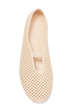 Triangular perforations add eye-catching dimension to this modern mary-jane flat that's versatile enough for daily wear. Leather upper and lining/rubber sole Imported Spring Mary Jane Flats With Rubber Sole, Spring Slip-on Flats With Perforations, Mary Jane Flats With Removable Insole For Spring, Spring Mary Jane Ballet Flats With Rubber Sole, Spring Ballet Flats With Perforated Toe Box, Spring Ballet Flats With Perforated Round Toe, Spring Slip-on Flats With Perforated Toe Box, Slip-on Flats With Perforations And Closed Toe, Slip-on Perforated Closed Toe Flats