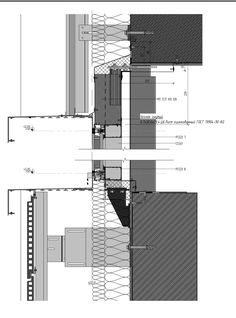 an architectural drawing shows the details of a building's exterior and its external walls