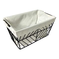 Organize with a chic storage solution. This rectangular black metal basket is the stylish answer to your storage needs. Fashioned from sturdy metal and fabric, it offers both functionality and elegance, instantly enhancing any room you place it in. Complete with a liner, it not only helps in keeping your items safe but also adds a cozy touch. Whether it's decluttering your living space or organizing your essentials, this versatile basket has got you covered. Includes a liner for added protection Black Metal Basket, Floor Candle Holders, Farmhouse Outdoor Decor, Floor Candle, Shelf Furniture, Metal Basket, Seasonal Candles, Flameless Led Candles, Farmhouse Traditional