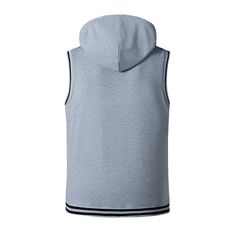 Style: Fashion Collar: Hooded Sleeve Length: Sleeveless Material: Polyester,Polyurethane Fabric Stretch: Slight Stretch Season: Spring,Summer Package Contents: 1 x T-shirt Cotton Sleeveless Sports Vest, Gray Cotton Workout Vest, Sportswear Vest For Streetwear, Sleeveless Sportswear Vest For Streetwear, Hooded Sports Vest, Sporty Stretch Hooded Vest, Hooded Athleisure Vest For Sports, Athleisure Hooded Sports Vest, Sporty Cotton Vest With Moisture-wicking