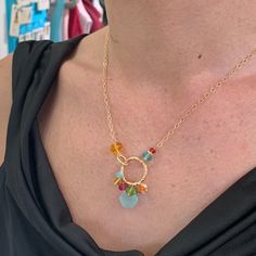 An understated statement piece for the girl who doesn’t want too much or too little. This slightly asymmetrical style adorned in a variety of colorful gems can easily be worn with almost every item in your wardrobe. Length: 16″-18″ Gemstone Size: 10mm Shown Ruby Qz in Silver Looking for layering options? Our layering recommendations: Kate Rosary Necklace Katie Long Layering Rosary Gemstones Necklace Looking for earrings to complete the look? Our earring recommendations: Jana Hoop Earrings Sienna Bezel and Square Colorful Gems Earrings Paige Circle Pendant Earrings Chocolate Jewelry, Ruby Quartz, Asymmetrical Style, Gem Earrings, Rosary Necklace, Aqua Chalcedony, Blue Quartz, Colourful Necklace, Circle Pendant