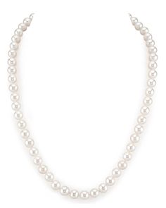 Featuring high-luster, hand-picked round pearls that measure in between 7.0-7.5mm, our White Freshwater Pearl Necklace can be easily customized to perfectly match your outfit of choice. Select your desired clasp closure from our gold and sterling silver range, available in a variety of styles, from sleek to filigree and Victorian-inspired.

Whether you opt for a retro-chic choker length measuring 16'' or an ultra-long 68'' quad length for a dramatic entrance at the next gala opening, our Fresh White Pearl Necklace, Pearl Necklaces, Freshwater Pearl Necklace, White Freshwater Pearl, Pearl Gemstone, Freshwater Pearl Necklaces, Pearl Size, Cultured Pearls, Hand Picked