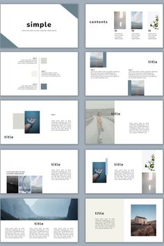 an image of a white and blue presentation template