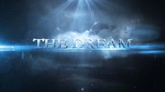 the dream logo is shown on a dark blue background with clouds and lightenings