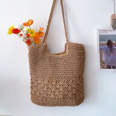 Chic simple straw woven tote bag perfect for all occasions. This stylish tote bag will elevate your look to the next level, providing a natural, neutral feel that works for any wardrobe. Size approximately 32cm wide x 34cm tall (12in x 13in) Designer Style ID: 8441 Chic Straw Woven Tote Bag, Vintage Vibes, Summer Bag, Everyday Shoulder Bag, Beach Bag Lightweight Beige Straw Bag For Beach Season, Eco-friendly Beige Square Beach Bag, Casual Beige Square Straw Bag, Square Beige Jute Beach Bag, Lightweight Beige Rectangular Straw Bag, Eco-friendly Large Capacity Beige Straw Bag, Lightweight Beige Jute Straw Bag, Lightweight Beige Straw Beach Bag, Lightweight Rectangular Beige Straw Bag