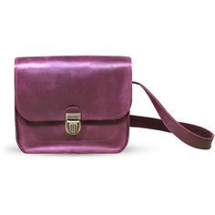 metallic purple cross-body bag