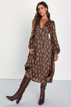 Elegant V-neck Midi Dress With Ditsy Floral Print, Elegant Maxi Floral Dress With Ditsy Print, Elegant Ditsy Floral Print Maxi Dress, Elegant Long Sleeve Midi Dress With Ditsy Floral Print, Elegant Long Sleeve Maxi Dress With Ditsy Floral Print, Knee-length Satin Dress With Floral Print, Silk Maxi Dress With Floral Print For Casual Occasions, Elegant Ditsy Floral Print V-neck Midi Dress, Elegant Patterned Floral Print Maxi Dress