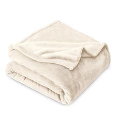 a white blanket folded on top of each other