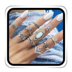 PRICES MAY VARY. Stacking rings set make by high quality alloy,crystal,have different pattern,simple and elegant,fits most women Index finger rings size as shown in the figure,it can be used as overlapping ring, joint ring, MIDI ring, simple ring and so on,and can be worn by overlapping or alone,provides you with a variety of different options to meet your different dress matching needs. Crystal ring set is suitable for many occasions,such as parties, dances, weddings, offices, daily life,festiv Trendy Open Ring Made Of Alloy, Trendy Alloy Open Ring, Alloy Rings Suitable For Gifts, Silver Alloy Rings As Gifts, Adjustable Alloy Promise Ring, White Alloy Rings For Gifts, Trendy Alloy Promise Ring, Adjustable Alloy Ring, Adjustable Open Ring Made Of Alloy