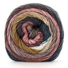 multicolored skeins of yarn on a white background