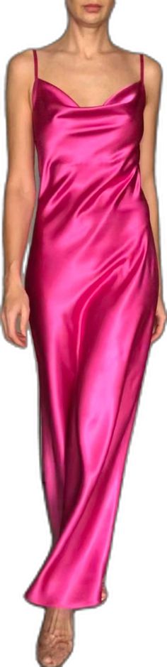 Bias Cut Slip Dress For Prom, Pink Glamorous Satin Formal Dress, Glamorous Pink Satin Formal Dress, Glamorous Pink Satin Dress For Formal Occasions, Elegant Pink Silk Slip Dress, Pink Elegant Silk Satin Dress, Elegant Pink Silk Satin Dress, Pink Sleeveless Satin Dress, Pink Silk Satin Wedding Dress