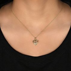 10K YELLOW GOLD WITH 1/10ct DIAMONDS 18” ROPE CHAIN 10K Gold Diamond Double Heart Pendant Necklace for Women (1/10 ct), 10K Yellow, Rose or White Gold Pendant 10k yellow gold heart encasing a diamond heart and accented with round white diamonds (1/10 ct) 18" 10k Yellow Gold Rope Chain Spring Ring Closure Ideal present for the woman you adore - wife, daughter, mother, sister, friend or yourself GENUINE DIAMONDS: Our Jewelry is made with 100% Eco-Friendly Materials. Our diamonds are genuine, ethic Gold Diamond Necklace With Open Heart Charm, Gold Double Heart Diamond Cut Necklace, Gold Heart Jewelry With Diamond Accents, Gold Heart Pendant Jewelry With Diamond Accents, Gold Heart Pendant Diamond Necklace, Gold Double Heart Diamond Jewelry, Gold Double Heart Diamond Necklace, Gold Open Heart Jewelry With Diamond Accents, Gold Jewelry With Diamond Accents And Open Heart Shape