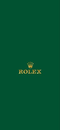 the rolex logo on a green background