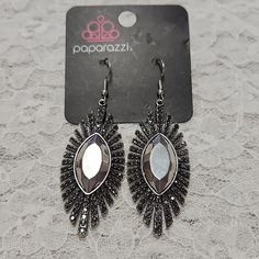 New In Package. Silvertone Earrings With Hematite Color Rhinestones Bohemian Gray Dangle Jewelry, Silver Teardrop Bohemian Clip-on Earrings, Adjustable Silver Hematite Jewelry, Hematite Earrings, Nickel-free Black Hematite Jewelry, Heart Hoop Earrings, Snowflake Earrings, Boho Style Jewelry, Rose Gold Heart