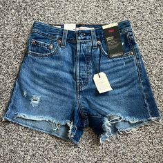 These Jeans Have Never Been Worn, They Are Brand New. The Store Would Not Take Them Back Because I Took Too Long To Return Them, But Nothing Is Wrong With Them They Are In Perfect Condition! Blue Levi's Jean Shorts, Levi's High Waist Blue Shorts, Ribcage Levis, Levi's High Rise Blue Shorts, High Waist Blue Levi's Shorts, Cheap High-waist Levi's Jean Shorts, Levi's Blue Shorts, Levi's High-waisted Blue Jean Shorts, Levi's Blue Short Leg Shorts