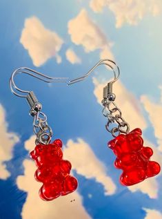 These Gummy Bear Earrings color variations include , red,orange,yellow,green,blue,purple,pink, and clear.🌈 Fun Red Resin Earrings, Fun Style Red Resin Earrings, Red Resin Novelty Earrings, Red Plastic Earrings For Gift, Novelty Red Resin Jewelry, Red Resin Novelty Jewelry, Red Plastic Party Jewelry, Handmade Red Plastic Earrings, Fun Red Resin Jewelry