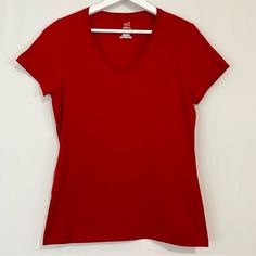 Hanes Nano Women’s 100% Cotton Casual Short Sleeve V Neck Tee Shirt Red Size Xs New Without Tags Approximate Hanging Measurements Shown In Photos 100% Cotton Casual Basic Summer Plain Girly Bundle To Save On Shipping Red Cotton V-neck Top, Mom Costume, Thrift Flips, Anime Outfit, Cindy Kimberly, Virtual Closet, Red Tshirt, Red Shirt, Anime Outfits