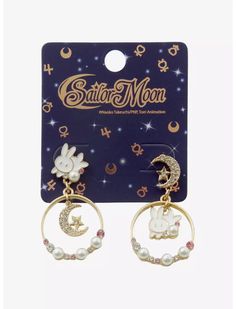 Pretty Guardian Sailor Moon Jeweled Bunny Earrings Moon Shirts, Sailor Moon Jewelry, Moon Things, Sailor Moon Outfit, Sailor Moon Shirt, Moon Accessories, Bunny Jewelry, Stitch Toy, Moons And Stars