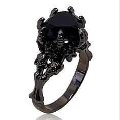 Available Ring Size: 6.5, 8 Material: Zinc And Copper Bundle And Save. All Jewelry Is Buy One Get One Half Off. Message Me To Create Your Bundle. Black Wedding Rings For Women, Heart Skeleton, Black Wedding Rings, Skeleton Skull, Gothic Vintage, Gothic Rings, Jewelry Accessories Ideas, One Half, Gothic Wedding